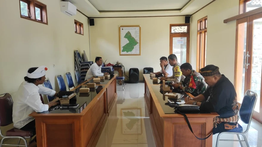Rapat Koordinasi Pengamanan Perayaan Tahun Baru Caka 1948 di Desa Tulamben
